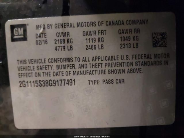 Chevrolet Impala 2lt Image 9